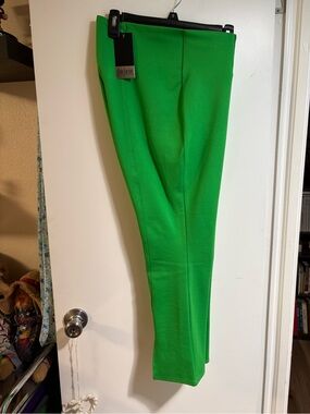 Investments Slim Factor Bright Green Ponte Pants